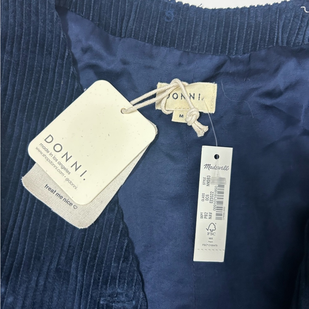 Madewell Donni Corduroy Crop Vest (size M/runs small) - Picture 8 of 9